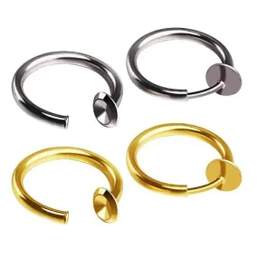 1 Pcs Trendy Stealth No Piercing Spring Nose Ear and Lip Helix Hoop Cuff Clip