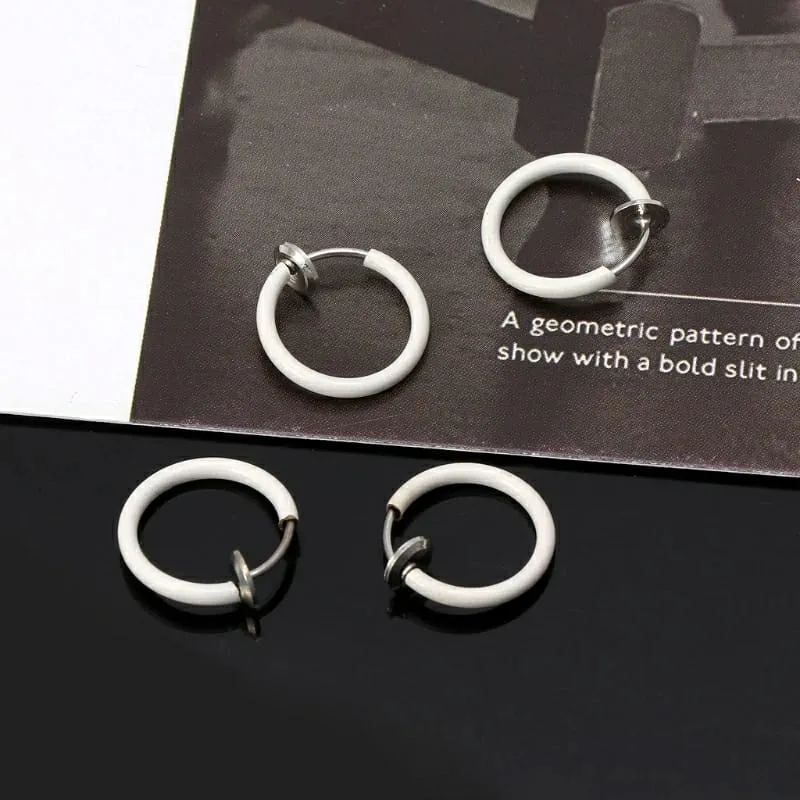 1 Pcs Trendy Stealth No Piercing Spring Nose Ear and Lip Helix Hoop Cuff Clip