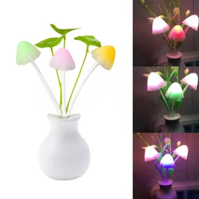 217 LED Dream Night Light, Auto ON / Off Sensor Mushroom Lamp (Multicolor)