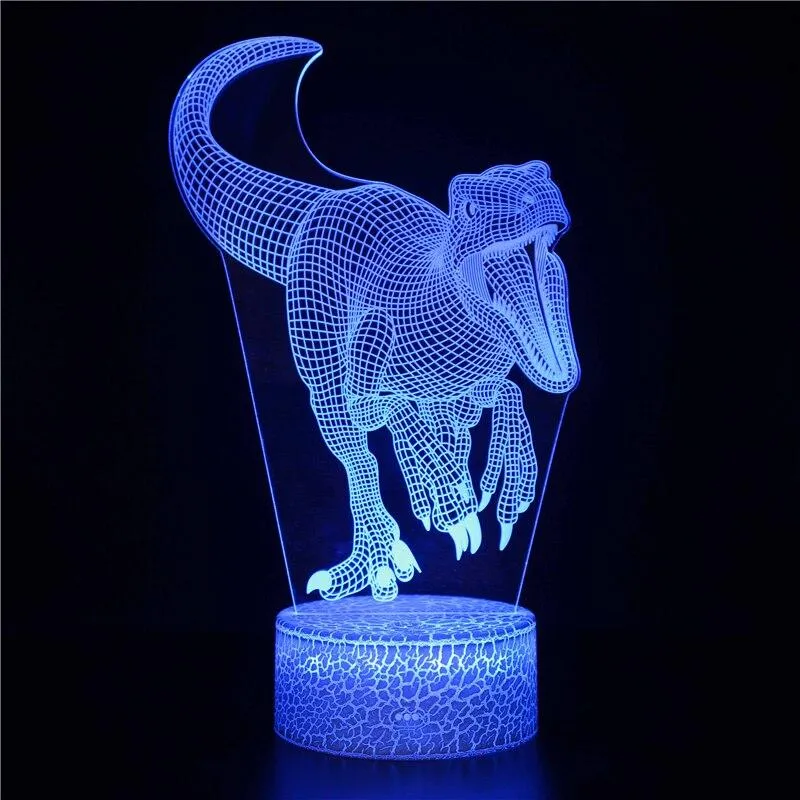 3D Illusion Night Light for Dinosaur Realistic Character Mossaurus