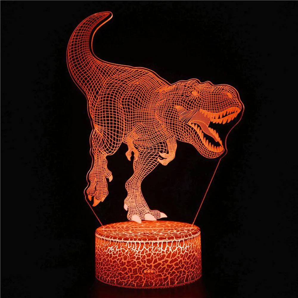 3D Illusion Night Light for Dinosaur Realistic Character Mossaurus