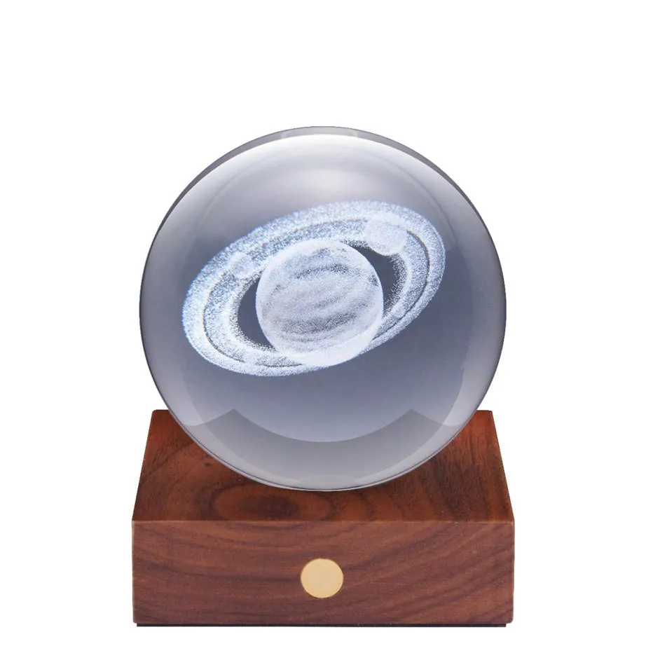 Amber Crystal Ball Night Light