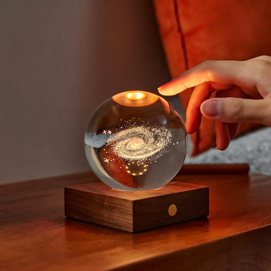 Amber Crystal Ball Night Light