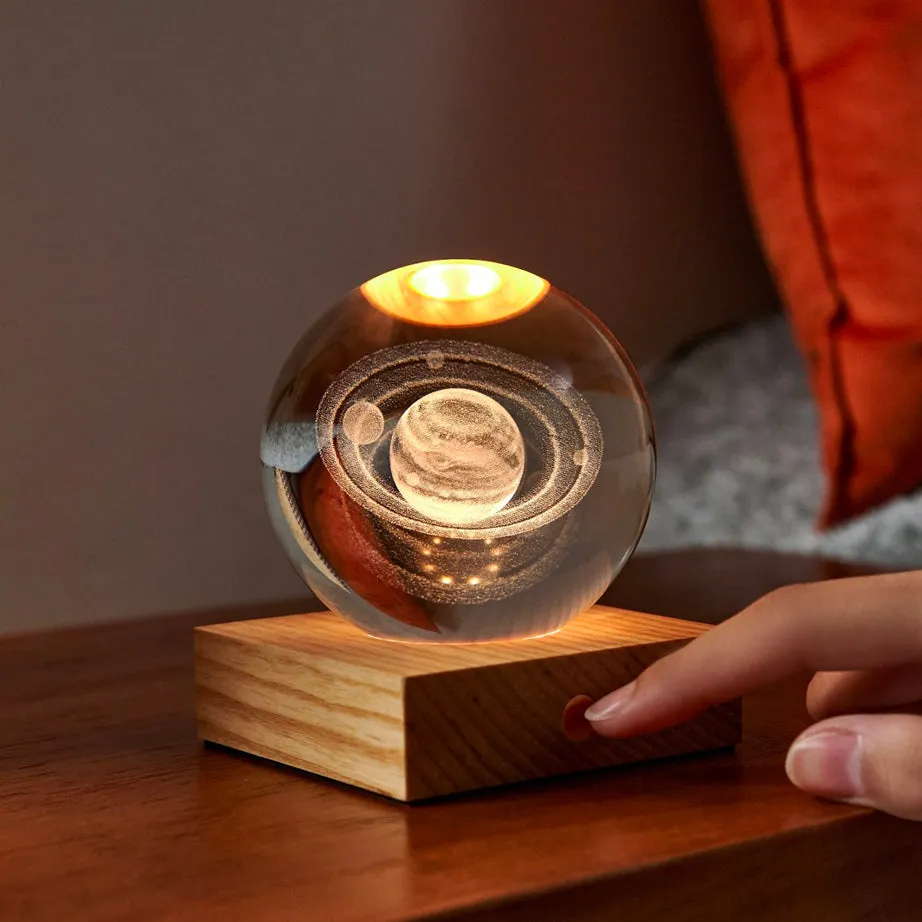 Amber Crystal Ball Night Light