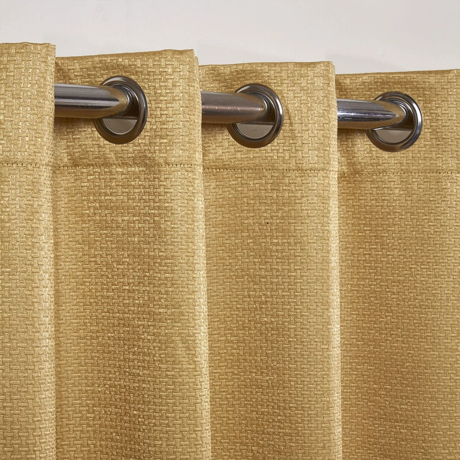 Ambiance Yellow Ochre Thermal Blackout Eyelet Curtains