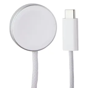 Apple Watch Magnetic Fast Charger to USB-C (1M) Braided Cable - White