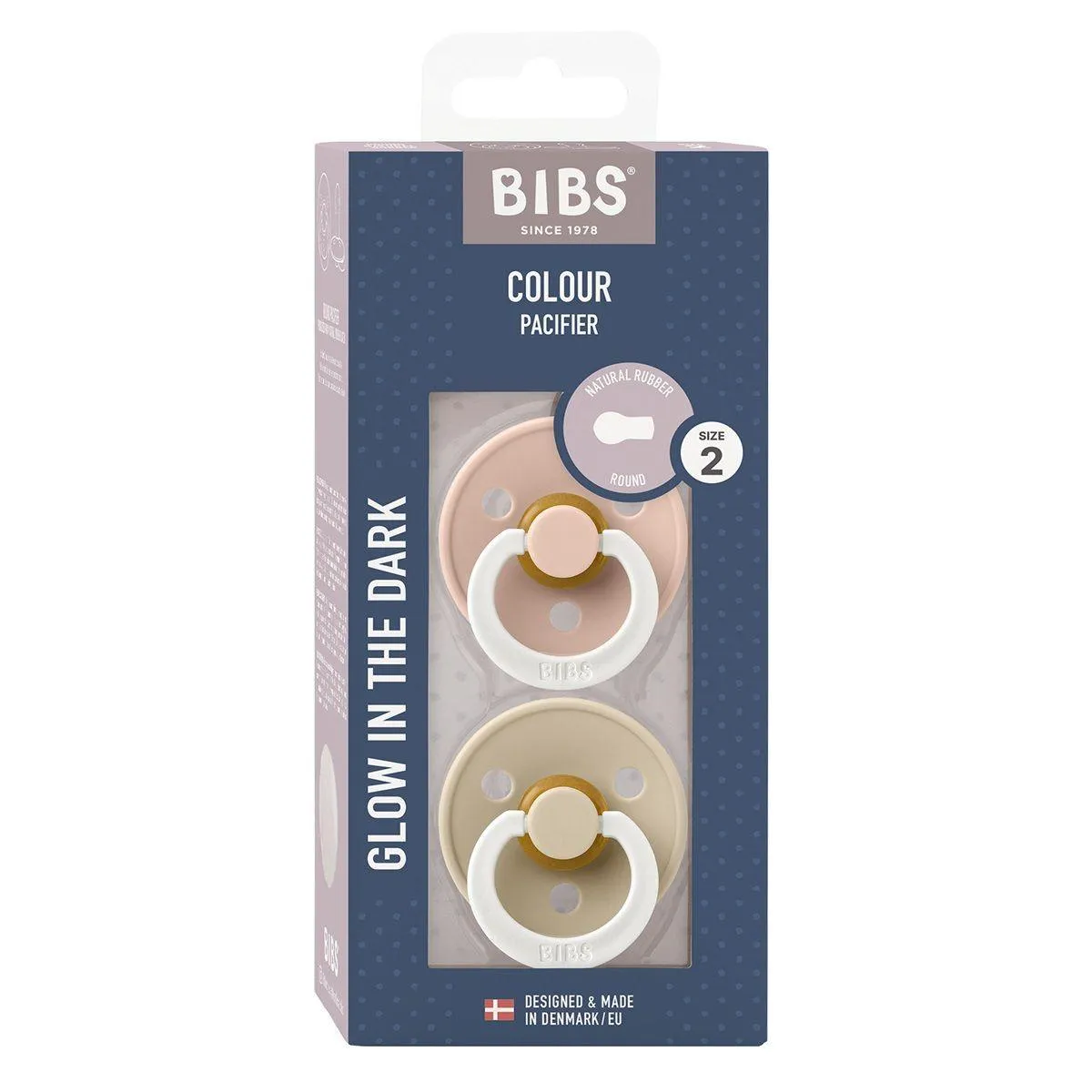 BIBS Night Vanilla & Blush - Size 2 (Pack Of 2)