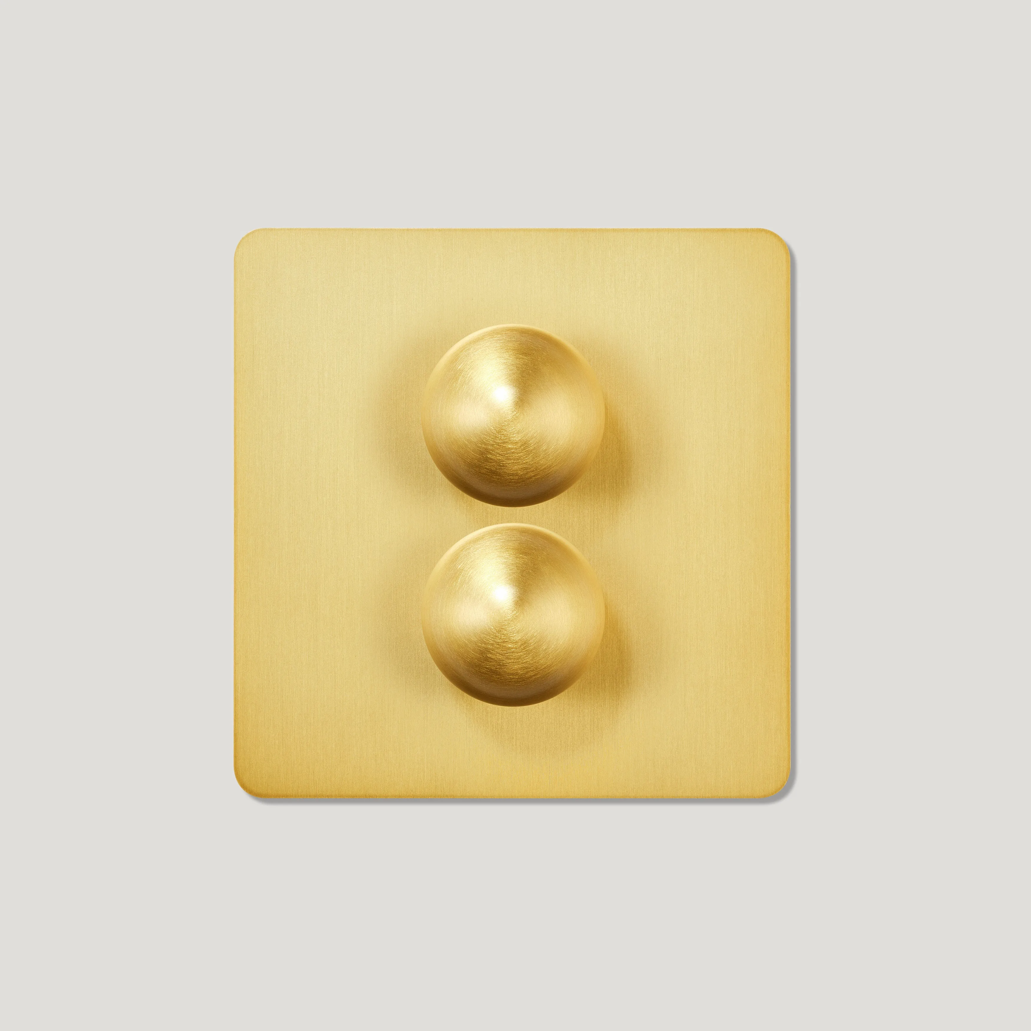 BOBBIN 2G Dimmer Light Switch - Brass