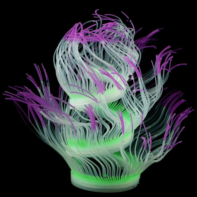 Bulk Aquarium Plants Decorations Sea Anemones Glow Plants for Fish Tank Wholesale