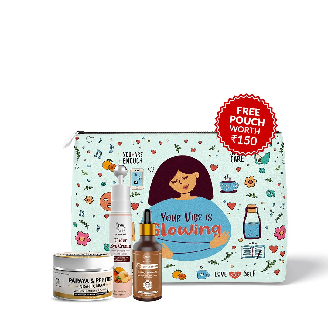 Bye-Bye Dark Circle Kit (Papaya & Peptide Night Cream, Under Eye Cream, 0.5% Retinol Serum- Anti-Ageing Formula   Get a Free Pouch)