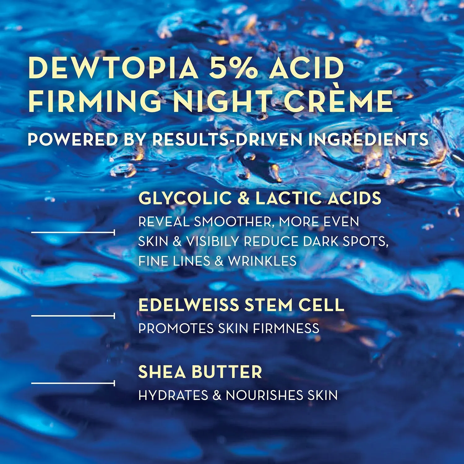 Dewtopia 5% Acid Firming Night Crème