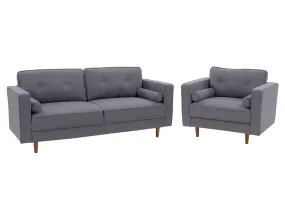 Grey Sofa and Chair 2-Piece Set