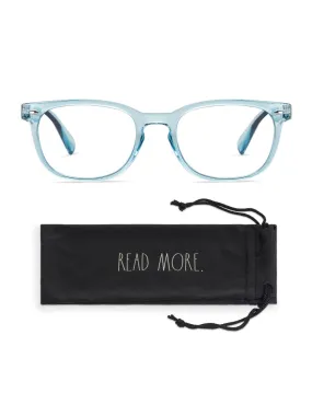 JUDY Blue Light Blocking Reading Glasses with "READ MORE" Signature Font Case