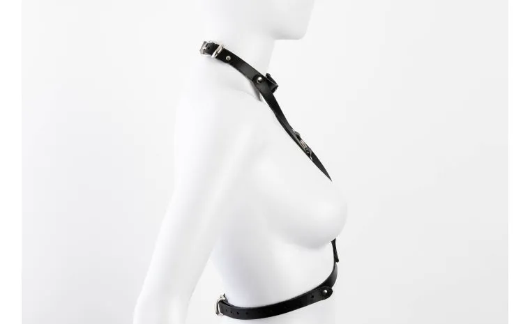 Liberator Lano Adjustable Leather Body Harness Black