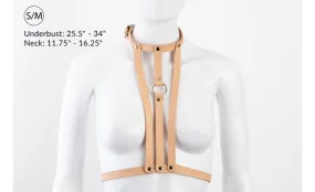 Liberator Lano Adjustable Leather Body Harness Tan