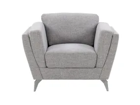 Light Grey Upholstered Arm Chair