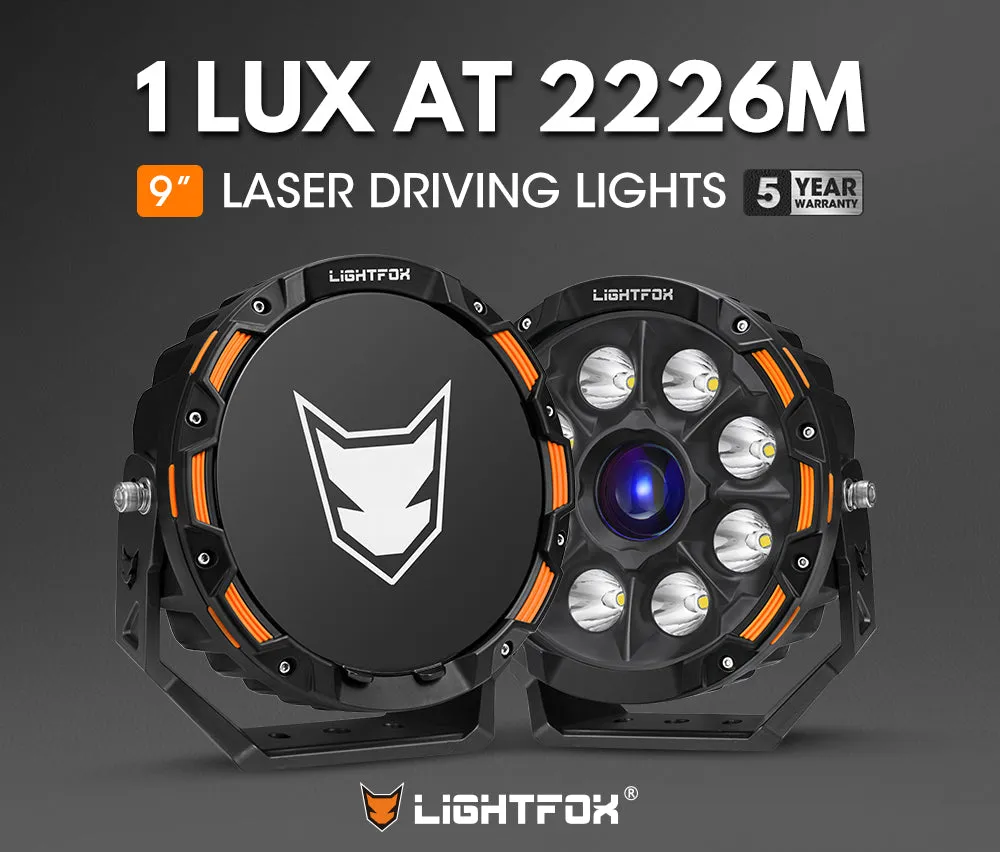 Lightfox 9inch LED Driving Light 1 Lux @ 2,226m IP68 15,046 Lumen