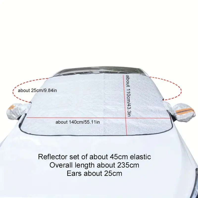 Magnetic Front Windscreen Sunshade Thickened Sunscreen Anti-UV Heat Insulation Snow Shield Cover