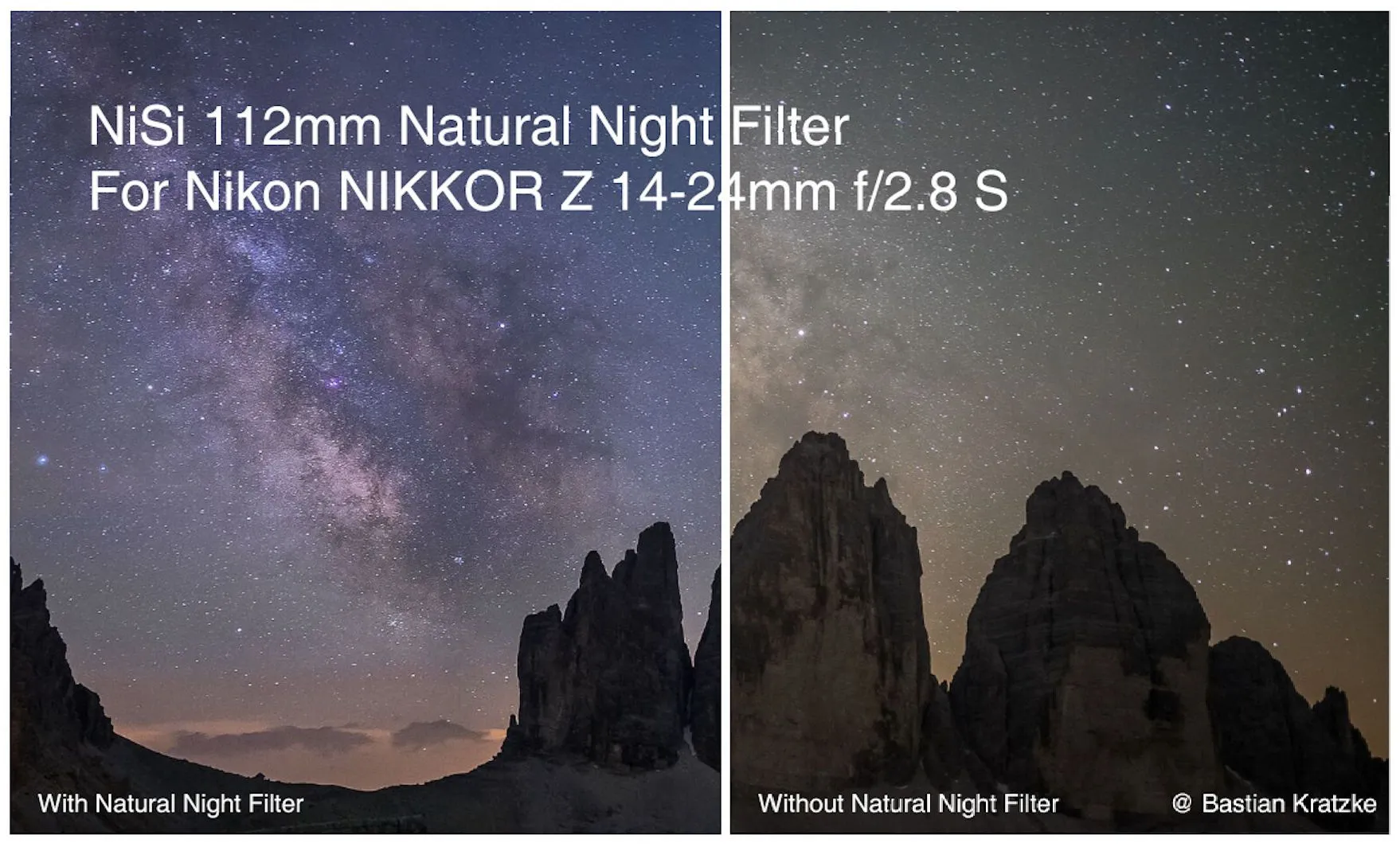 NiSi 112mm Circular Natural Night Filter for Nikon Z 14-24mm f/2.8S (Light Pollution Filter)