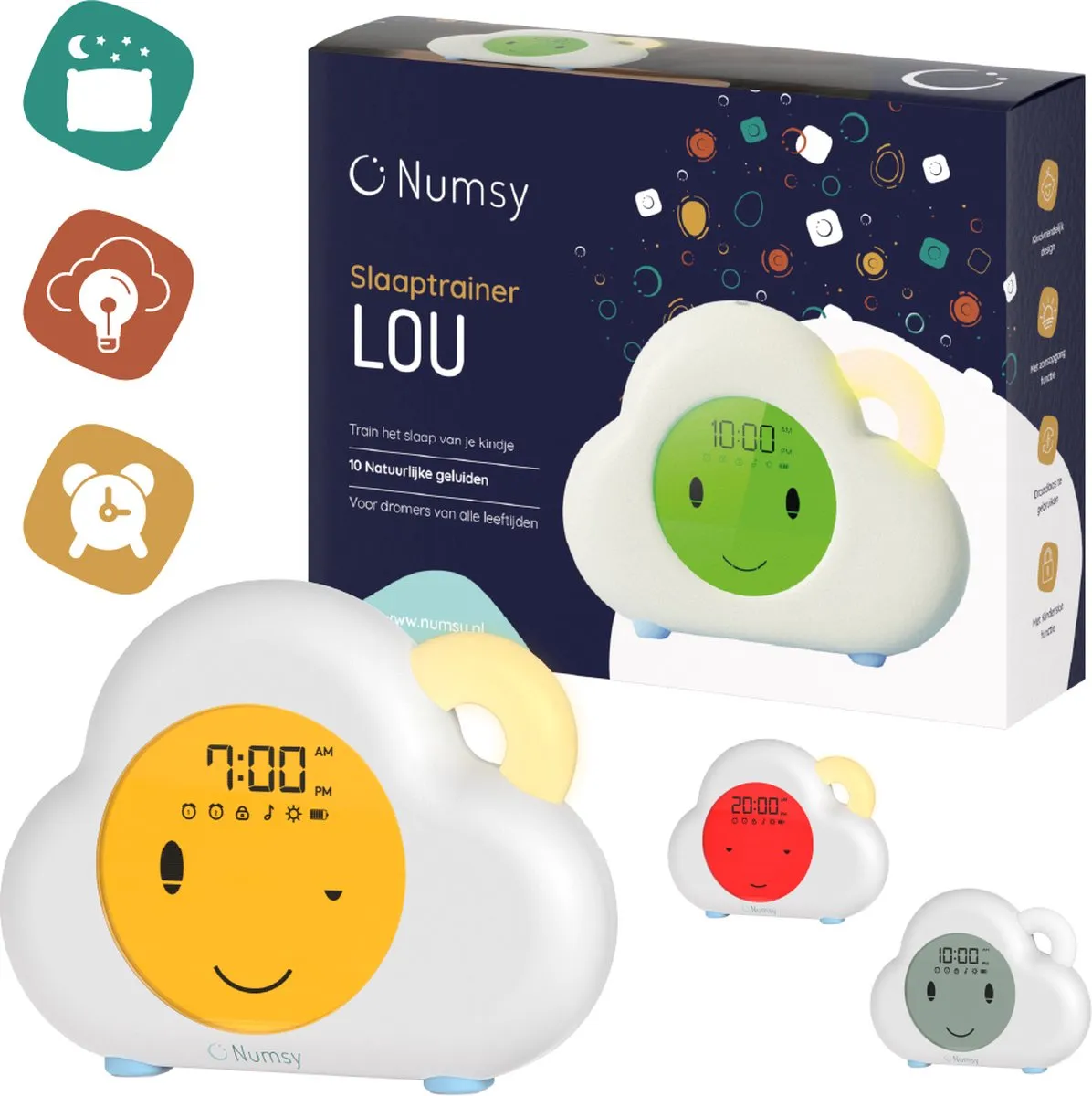 Numsy Sleep trainer with sleeping alarm clock and night light | Lou