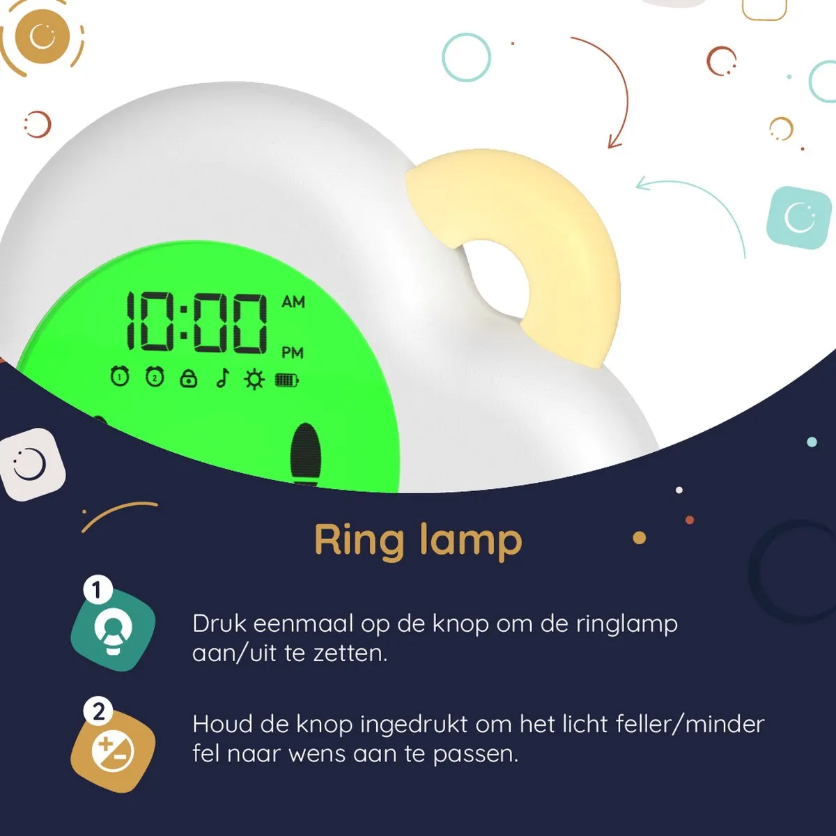 Numsy Sleep trainer with sleeping alarm clock and night light | Lou