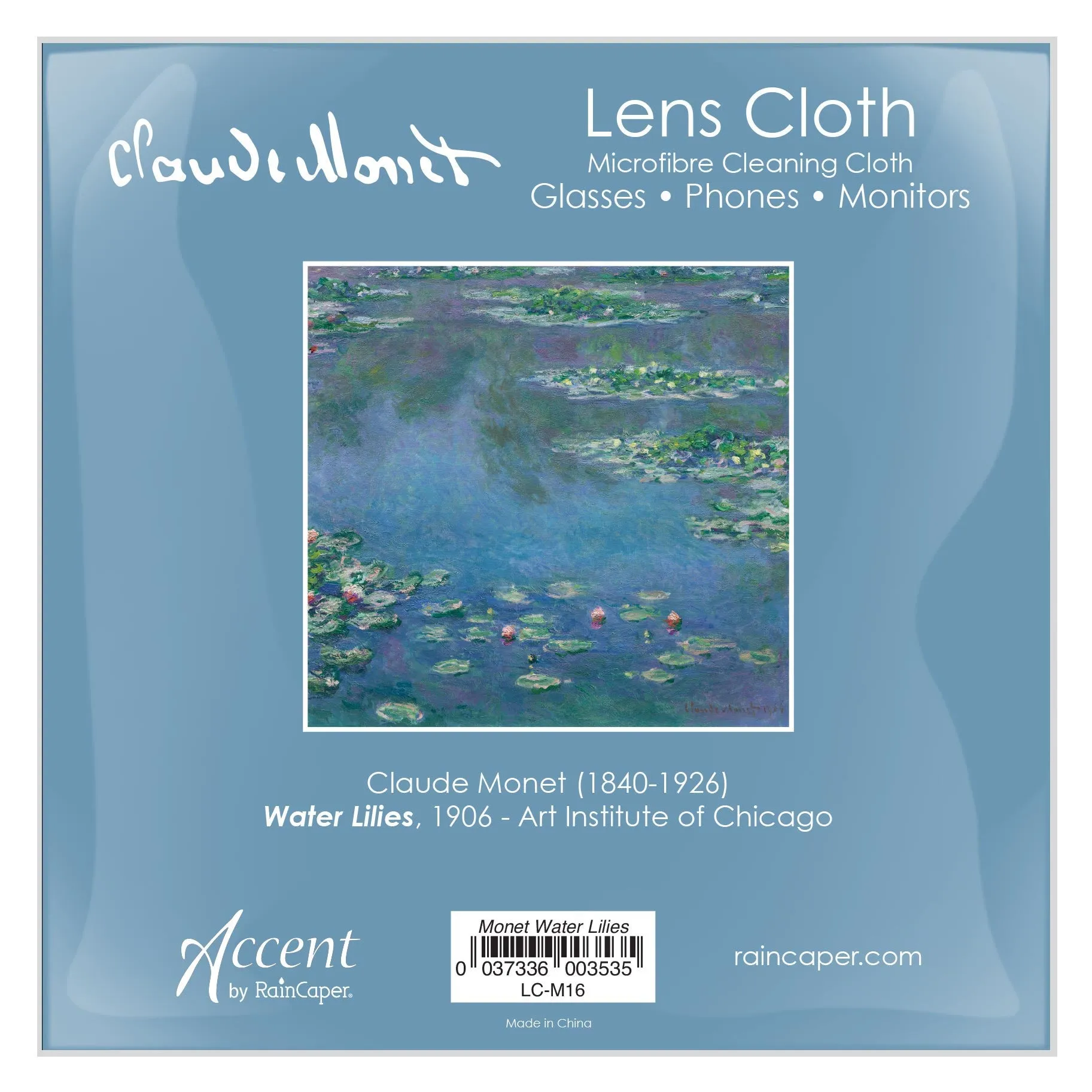 Quality Microfiber Lens Cleaning Cloth - Monet Water Lilies