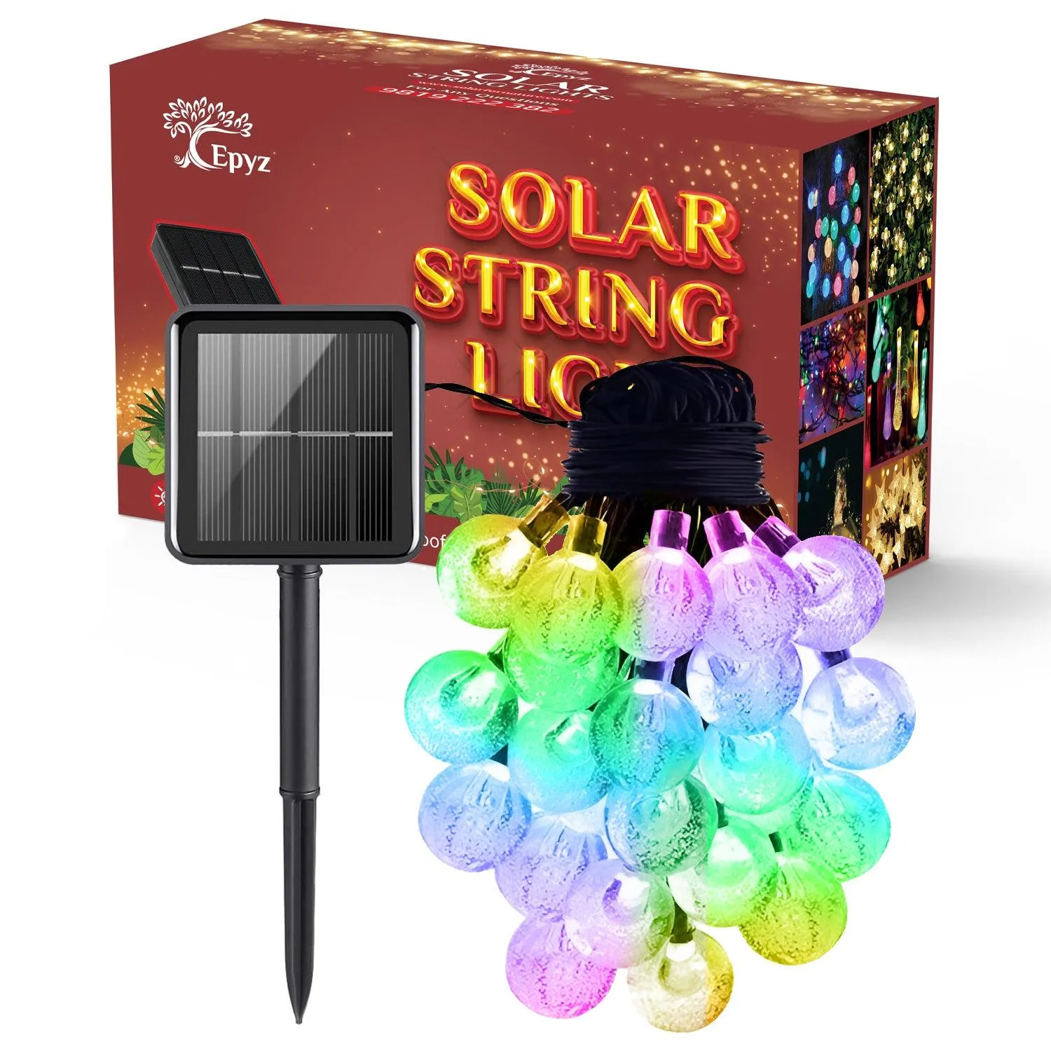 Solar Crystal Ball String Multicolour Light- Epyz