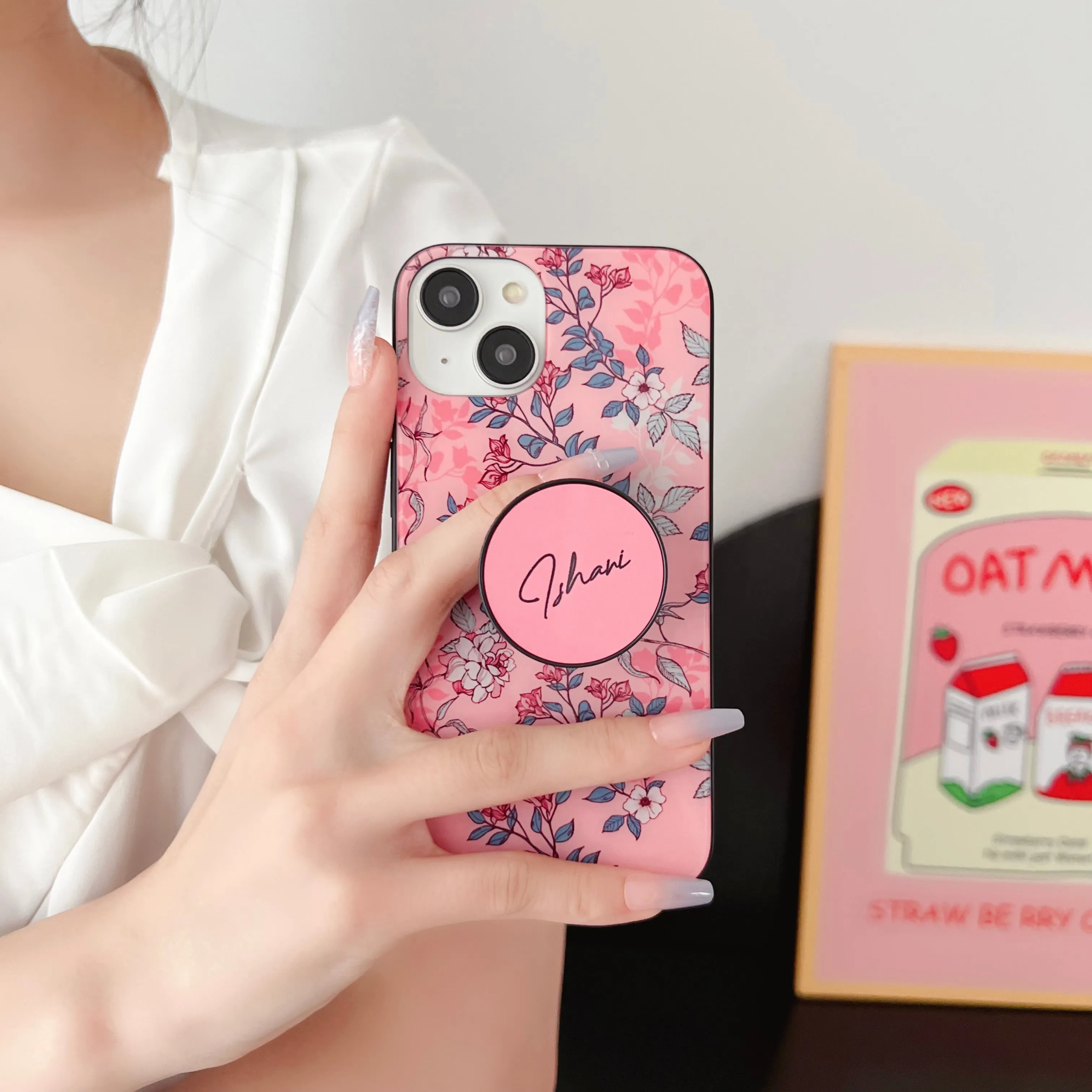 The Floral Threesome Designer Glass Case for iPhone