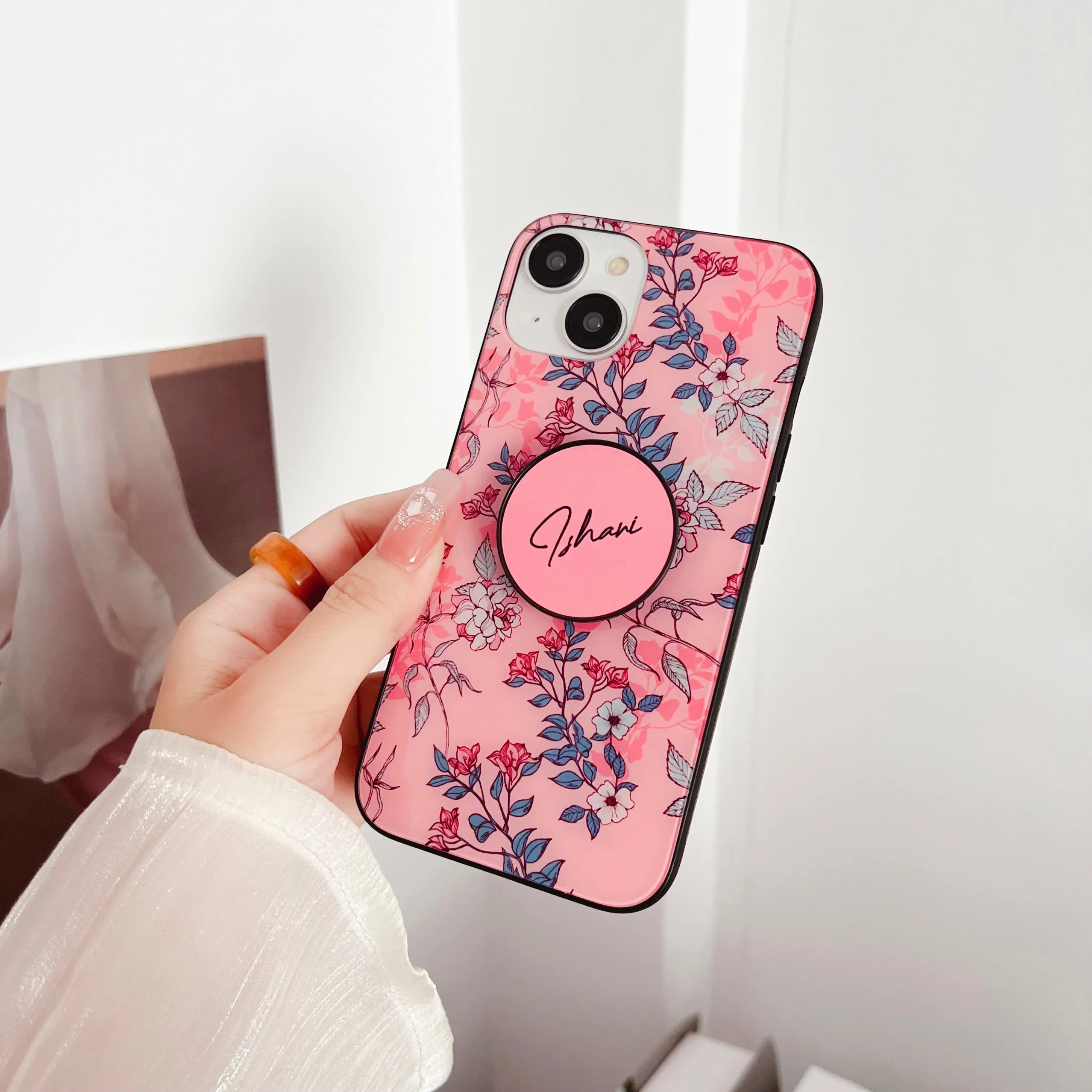 The Floral Threesome Designer Glass Case for iPhone