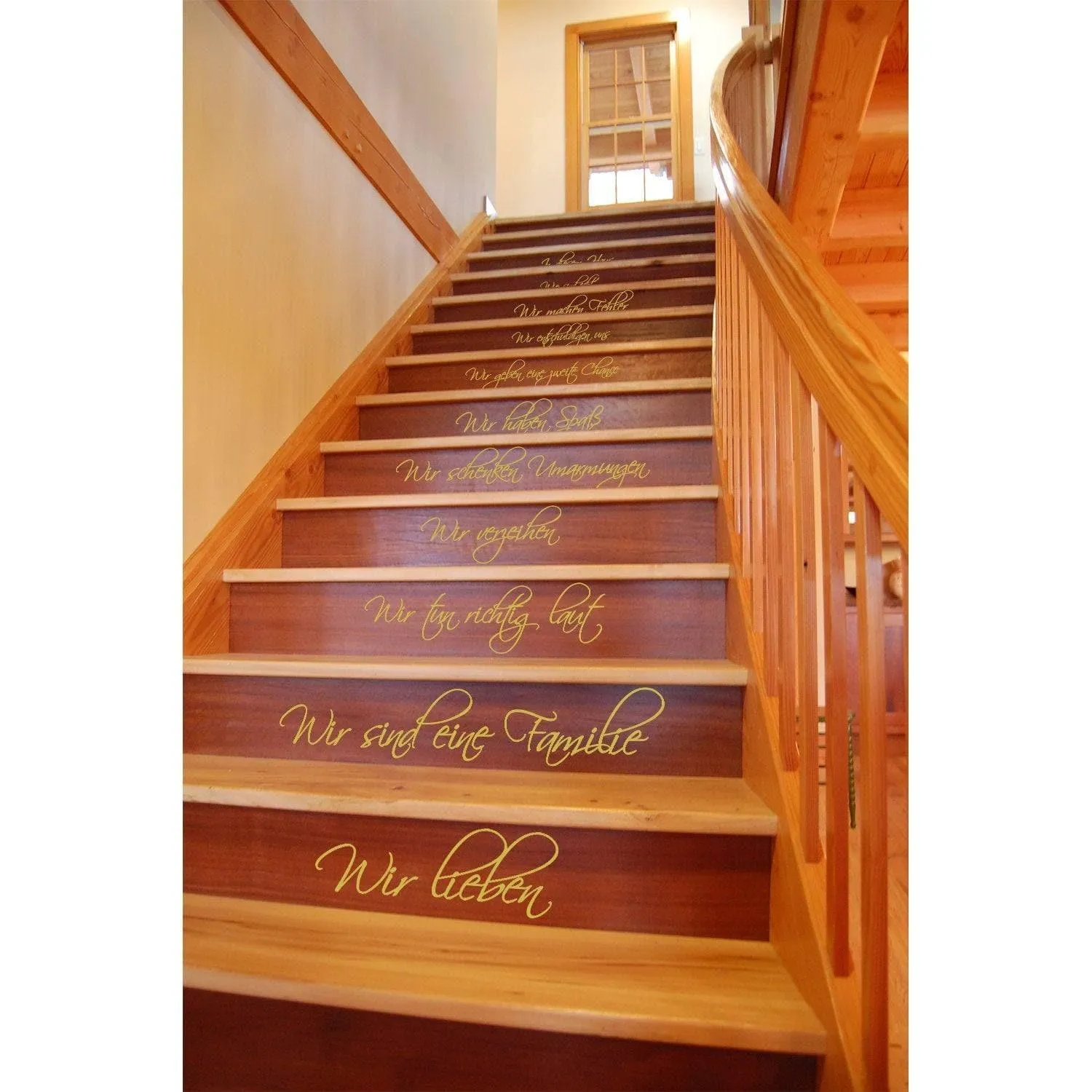 Timeless Family Quote Stair Vinyl Decal - Elegant Wall Decoration Accessory