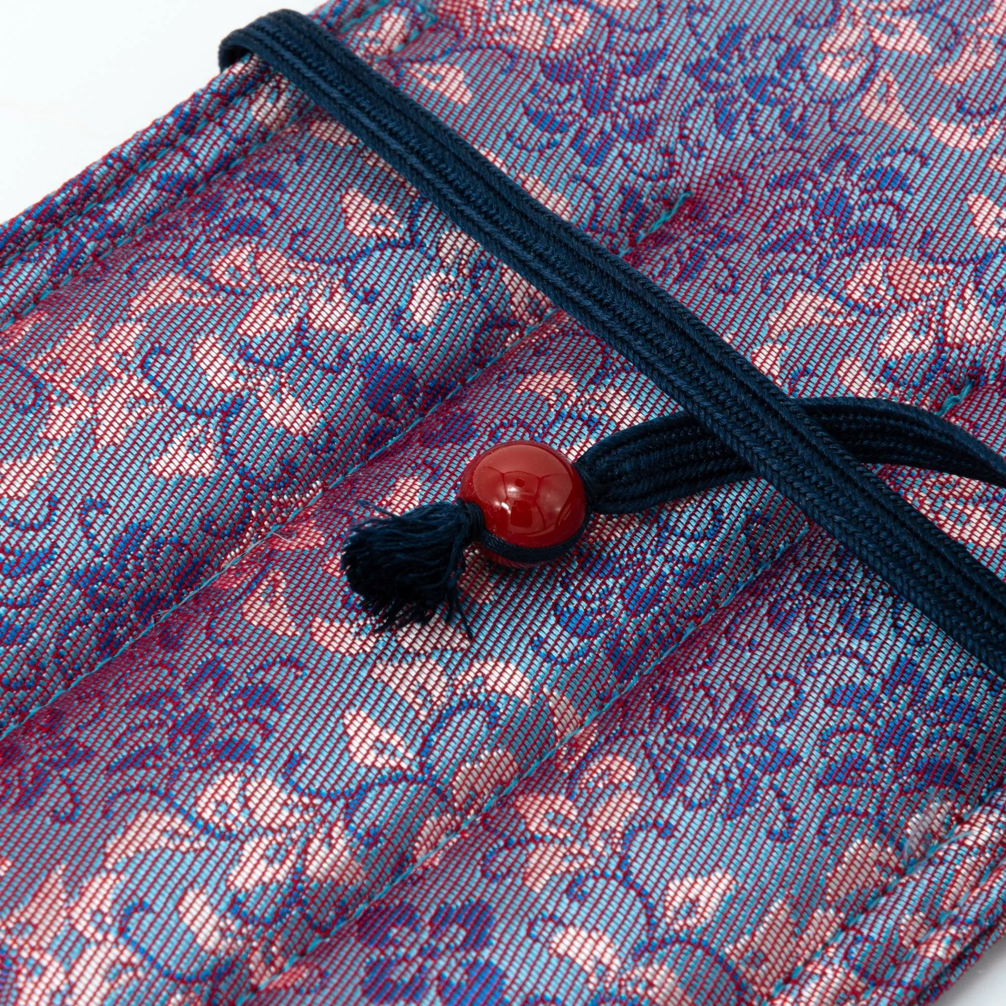 Twilight Blossom Nishijin Silk  Fountain Pen Case - Triple Slot